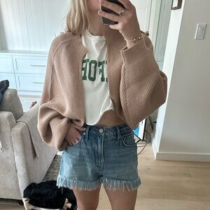 tan knit bolero sweater